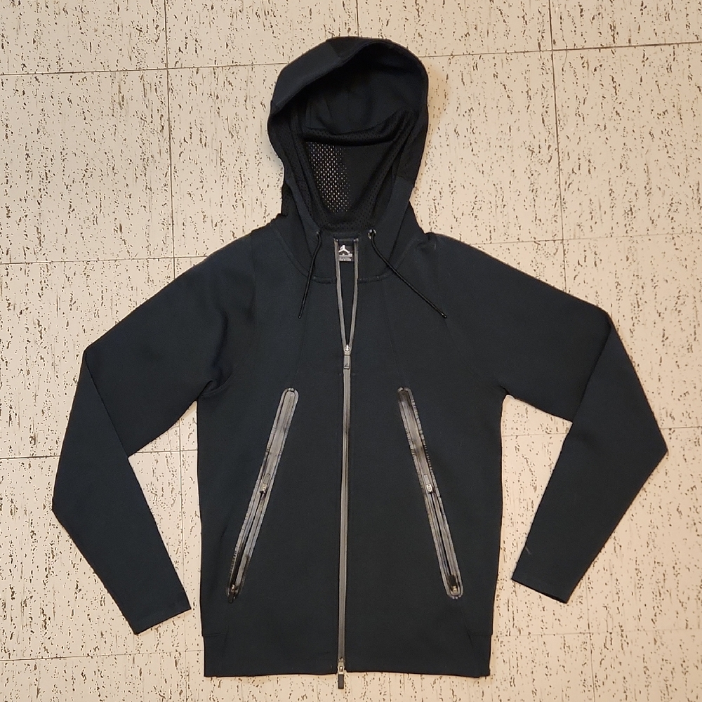 Air Jordan Black Full Zip Breathable Hoooded Sweater Hoodie
